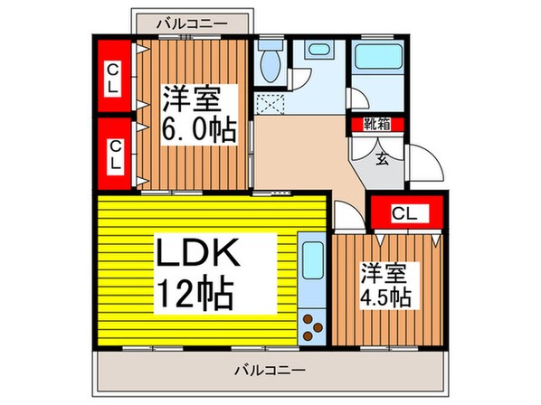 原田マンションの物件間取画像